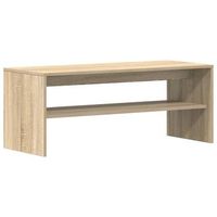 mueble de tv madera contrachapada color roble 100x40x40cm