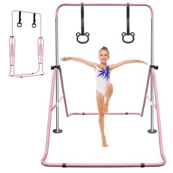 Barra De Gimnasia - Entrenamiento Infantil - Hierro - Rosa (99.06x144.78x129.54cm)