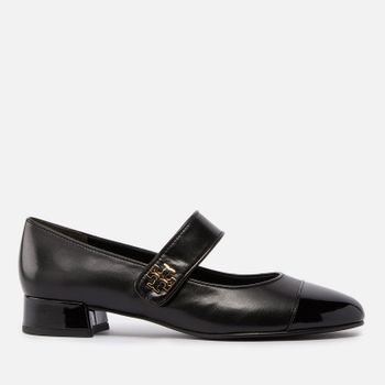 Tory Burch Women's Cap-Toe Leather Mary Jane Heels - UK 5.5