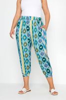 yours bombachos capri azules estampados mujer curvy y tallas grandes yours