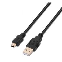 cable usb 20 aisens a101-0024 1m miniusb 5 pines negro 60mbps 25w