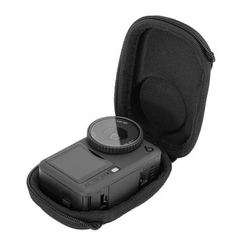 Mini Estuche de Transporte para Accesorios de Cámara DJI Osmo Action 6, Caja de Viaje, Bolsa Protectora Portátil con Correa de Muñeca y Mosquetón