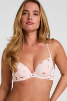 hunkemoller sujetador con aros preformado plunge rosa