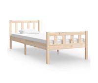 estructura de cama madera maciza individual 90x190 cm