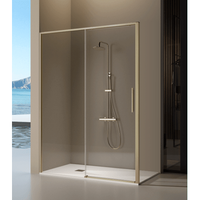 frontal de ducha  puerta corredera delta dorado 164-165 cm