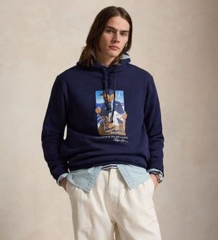 Polo Ralph Lauren para hombre. 710B21811001 Sudadera Bear marino (M), Casual, Algodón, Manga larga