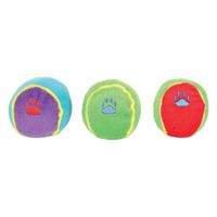 trixie colourful toy balls - 3 balls 6cm diameter each