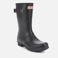 hunter womens original short wellies - black - 4