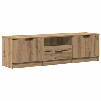Mueble De Tv Roble Artesanal 140x35x40 Cm Madera De Ingeniería Vidaxl