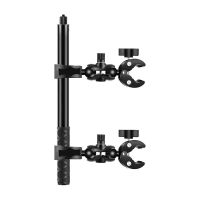 soporte puluz para moto y bicicleta con dos abrazaderas y varilla selfie 150 cm