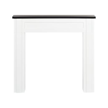 Marco Para Chimenea De Imitación Mdf Decoración Sala De Estar Blanco Baudin