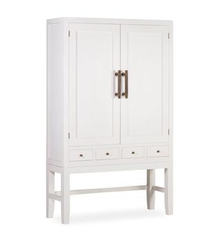 Aparador de madera de mindi blanco anch. 110 cm
