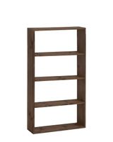 estanteria de madera maciza con 3 estantes nogal 802x1441cm
