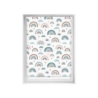 estor estampado easyfix sin taladrar - estor translucido tamano 110x150 - estor sin herramientas color arcoiris azul  blindecor