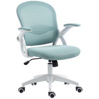 vinsetto silla de oficina ergonomica con respaldo de malla y altura ajustable 655x615x88-975 cm azul   aosom espana