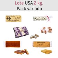 lote especial usa 2 kg pack de turrones variados