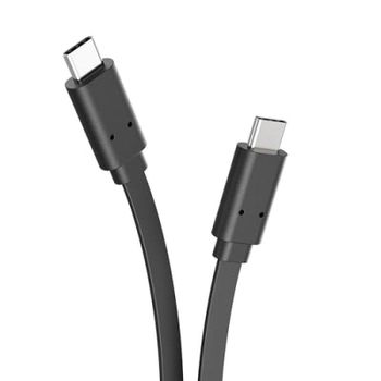 Cable TnB USB-C a USB-C Plano Power Delivery 20 W 30 cm Negro