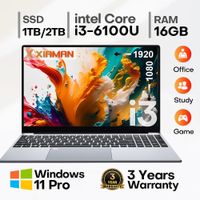 computadora portatil xiaman de 156 pulgadas con intel core i3 6100u windows 11 pro 16 gb de ram 512 gb1 tb ssd notebook portatil para oficina y estudio