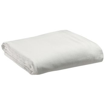 Funda Nórdica Zeff De Lino Blanco - 180x200 Cm Con Puño De 30 Cm