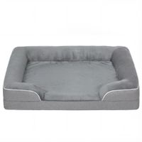 pawhut cama para perros medianos cama para gatos con base antideslizante funda extraible y lavable 915x685x165 cm gris