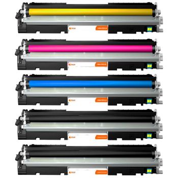 Pccom Essential Tóner Compatible HP 126a/130a Negro/Cian/Magenta/Amarillo Pack 5
