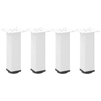 Patas Para Mesa De Centro 4 Uds | Patas Para Mesa Acero Blanco 30-32 Cm