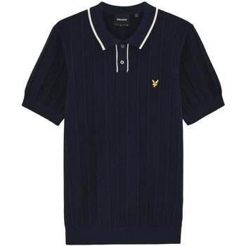 Lyle & Scott Tops y Camisetas Pique Tipped Knitted Polo Shirt Dark Navy para hombre