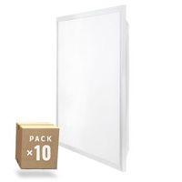 pack 10 panel led 40w 4400lm 6000k 60x60cm enrejado ugr19 flicker free 40000h - blanco frio
