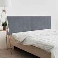 dhome cabecero gris oscuro 180cm dual acabado toalla soft tapizado liso con patas 4cm grosor 125 alto tejido suave para pared acusticos cabeceros absorbentes 180cm 4cm - 125 al - gris oscuro