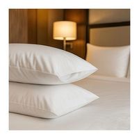 funda almohada 100 algodon percal 200 hilos hotel  10 uds 48x160 2 bocas abiertas blanco