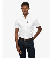superdry para hombre m4010623a camisa oxford de manga corta blanco l casual algodon