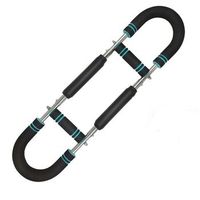 entrenador de brazos de acero de precision con resistencia ajustable 20-40kg mangos antideslizantes y doble resorte en u color azul