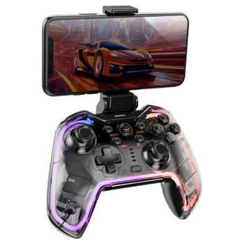 Mats Gaming MGP-BT2, Gamepad Bluetooth 5.0, RGB Neon, Adaptador Universal Smartphone hasta 7