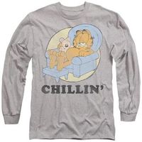 garfield camiseta manga larga chillin para mujer
