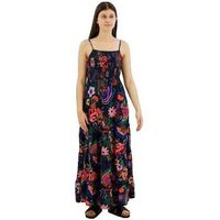 superdry vestido largo robe smocked cami sans manches longue para mujer