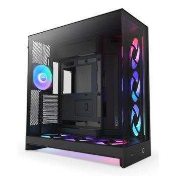 Caja NZXT H9 Flow RGB+ Negro Vidrio Templado ATX EATX mATX Mini-ITX Iluminación Multi