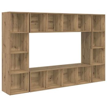 Conjunto De Mueble De Tv 4 Uds. Marrón Madera De Ingeniería Vidaxl