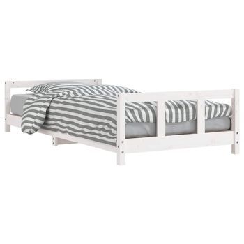 Cama Individual | Estructura De Cama Para Niños Madera De Pino Blanco 90x190 Cm