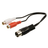 goobay cable de audio din 5pin macho a 2x rca hembra 20cm negro