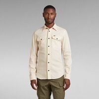 g-star raw camisa manga larga d20165-7647 marine-c487 ecru para hombre