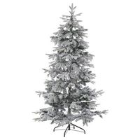 arbol de navidad artificial blanco nieve sintetica 180 cm ramas con bisagras festividad tomichi