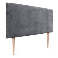 dhome cabecero de pana liso 105x115 con patas camas 105 - gris oscuro