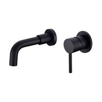 grifo lavabo empotrado monomando boracay negro