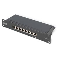 panel de parcheo digitus cat 6 apantallado 8 puertos 1u