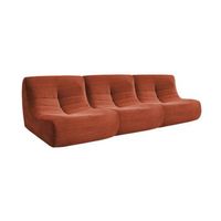 sofa modular de pana 3 plazas terracota