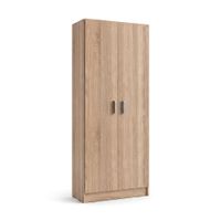 armario de 2 puertas 73x180 cm multi useful melamina roble