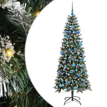 Árbol De Navidad | Decoraciones De Navidad Artificial Verde 180 Cm Pvc, Plástico Y Acero