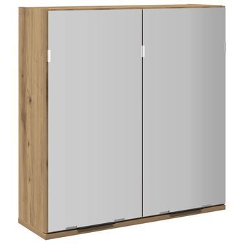 Mueble Con Espejo Baño | Armario De Baño Madera Roble Artisan 64x20x66,5 Cm