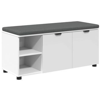 Banco De Entrada 100 X 38 X 46 Cm Madera Ingenierizada Y Tela Vidaxl