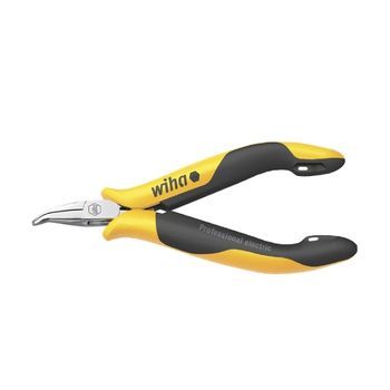 Wiha Alicates De Boca Semi-redonda Professional Esd Con Forma Curvada, Aprox. 45° (26802)